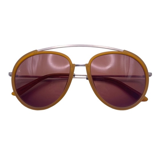 NEW Smoke x Mirrors Viva 55mm Brownline Aviator Sunglasses in Matte Miel